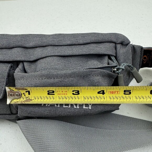 WATERFLY Fanny Pack Chest Bag Lightweight Adjustable Belt Zip Pockets Gray - Picture 12 of 13
